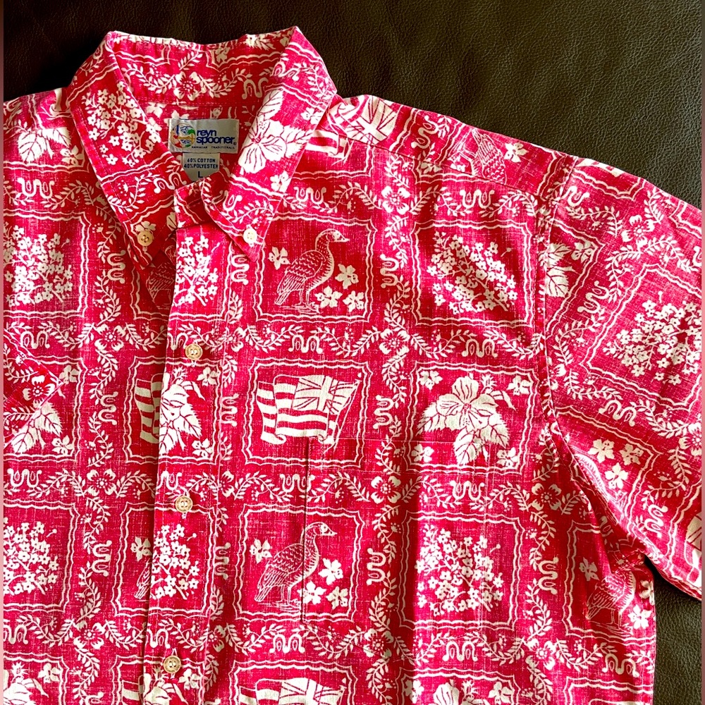 Reyn Spooner Lahaina Sailor Print Red Large
